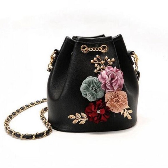 Bags Brooklyn 3d Floral Bucket Bag Black Poshmark
